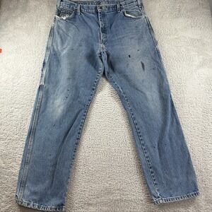 VINTAGE Dickies Carpenter Work Jeans Mens 38x32‎ Relaxed Loose Distressed Paint